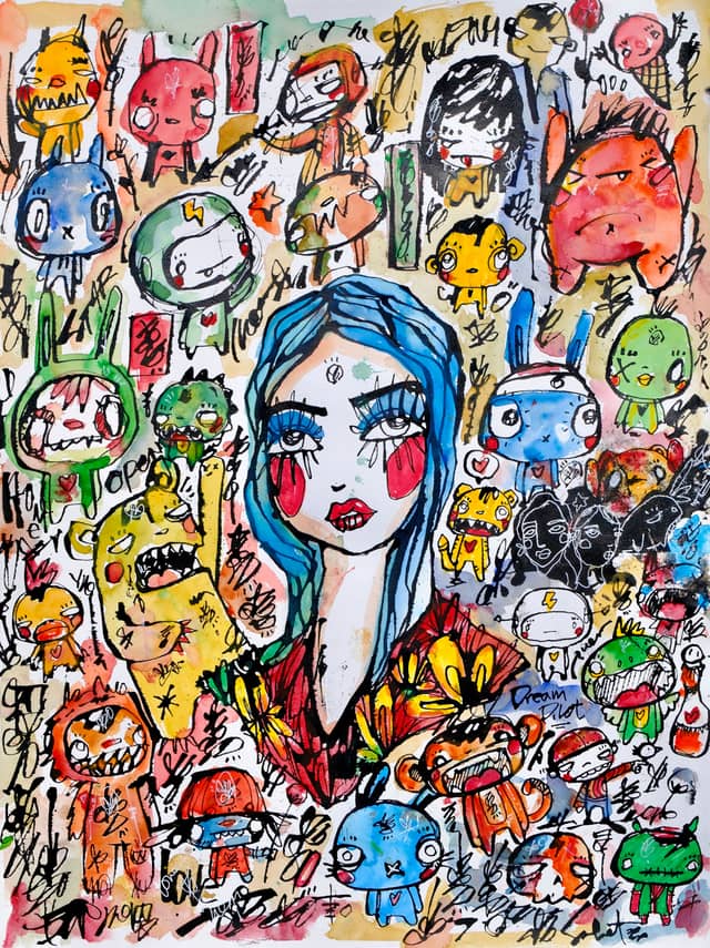 Open Heart 2026 Sabet 13" x 19" Mixed Media Original