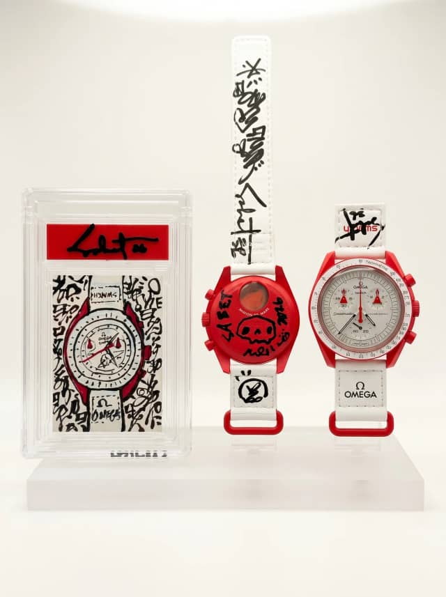 Sabet x Omega x Swatch Watch + Hand Painted Mini Original