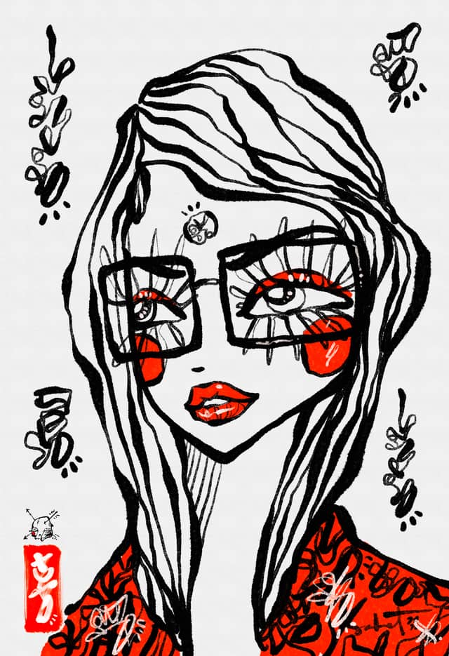 ASAHI 2026 Sabet 13" x 19" Mixed Media Original