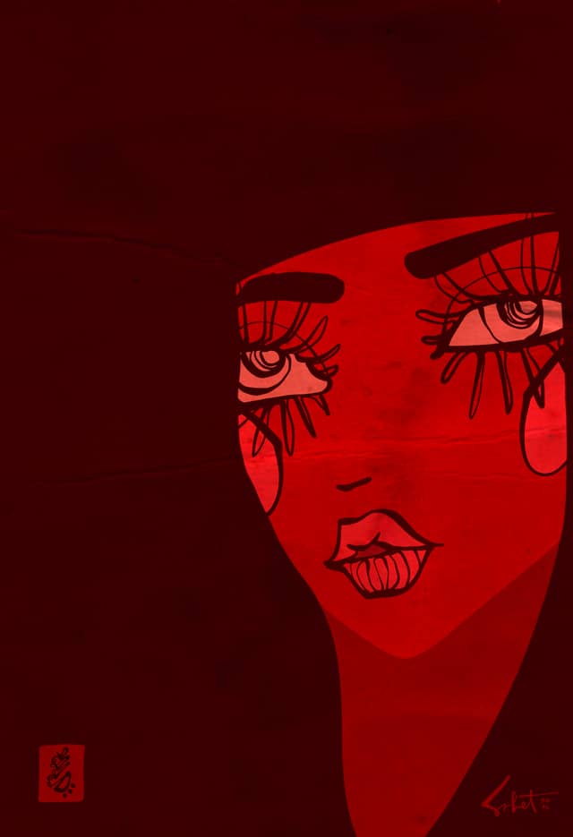 Ghost One 2026 Sabet 13" x 19" Mixed Media Original