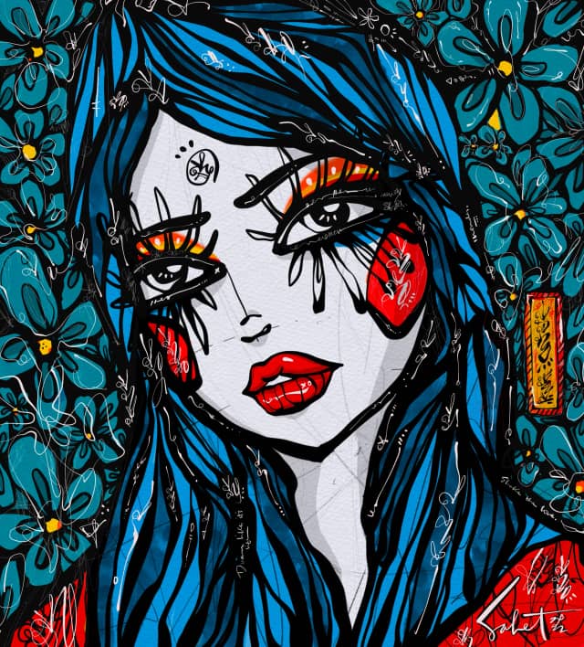 Wanderlust 2022 Sabet 13" x 19" Mixed Media Original
