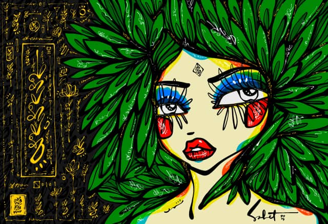 Truth 2023 Sabet 13" x 19" Mixed Media Original