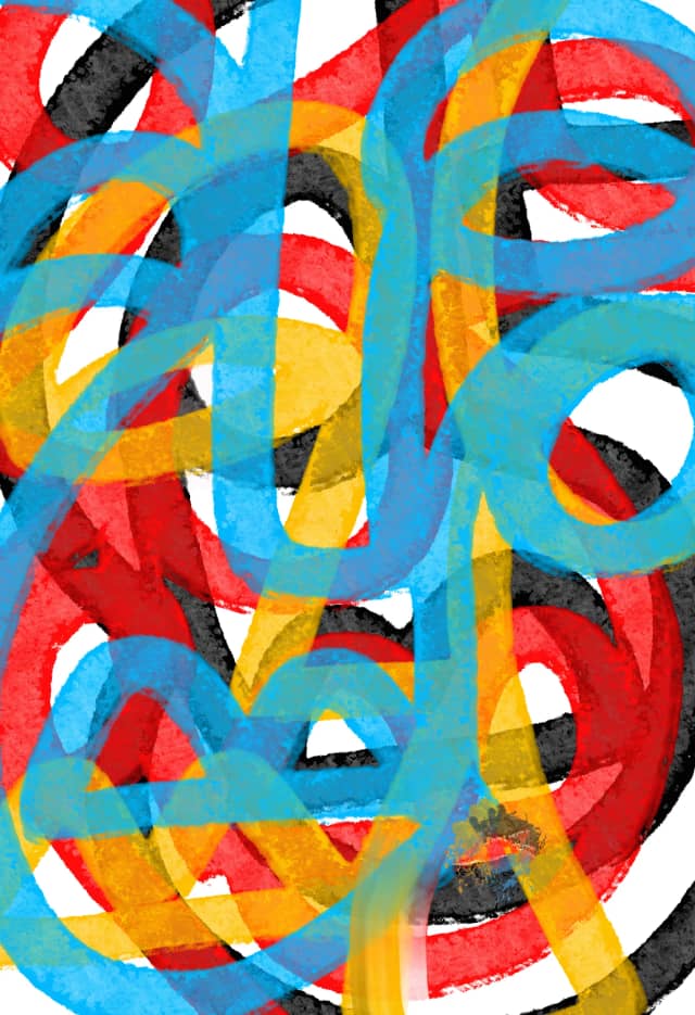 The Museum 2020 Sabet 13" x 19" Mixed Media Original