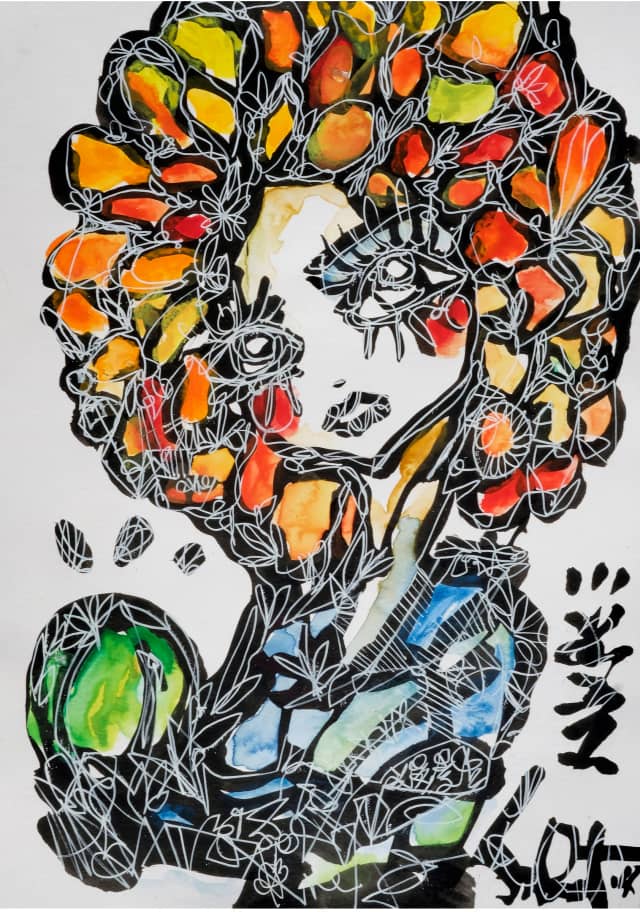 See 2026 Sabet 13" x 19" Mixed Media Original