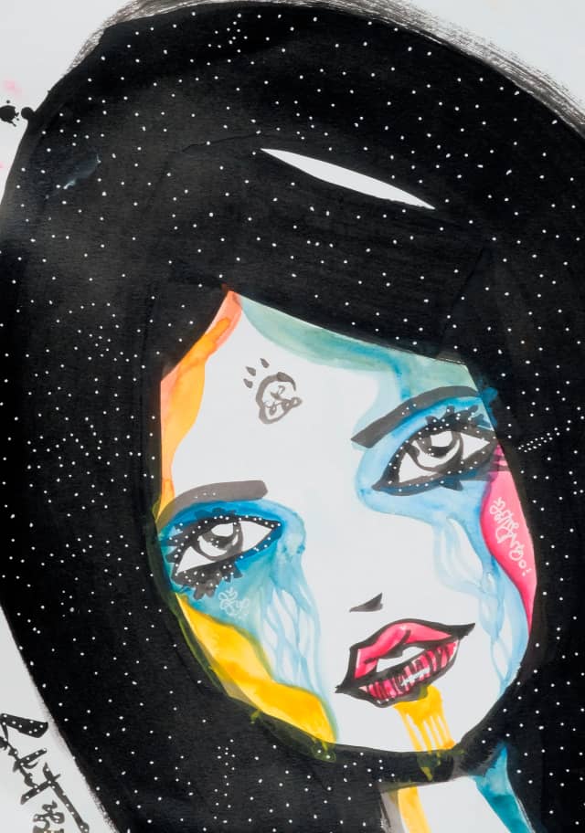 Starlight 2018 Sabet 13" x 19" Mixed Media Original