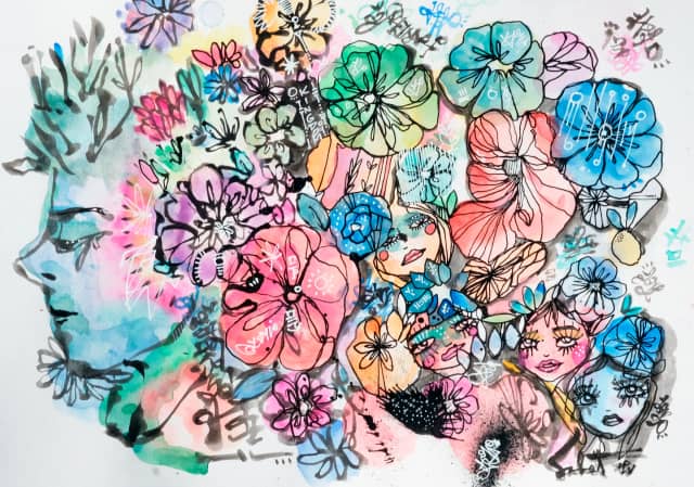 The Narrative 2018 Sabet 13" x 19" Mixed Media Original