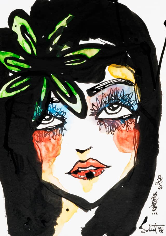 Oh love 2018 Sabet 13" x 19" Mixed Media Original