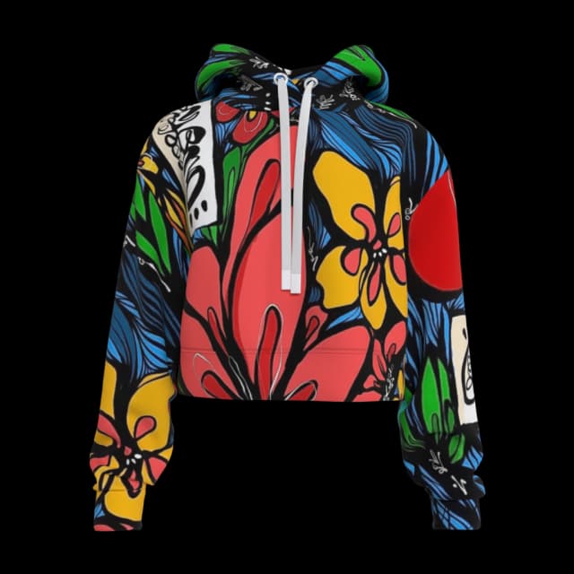 Flora Love Crop Hoodie (Your size via Messages)