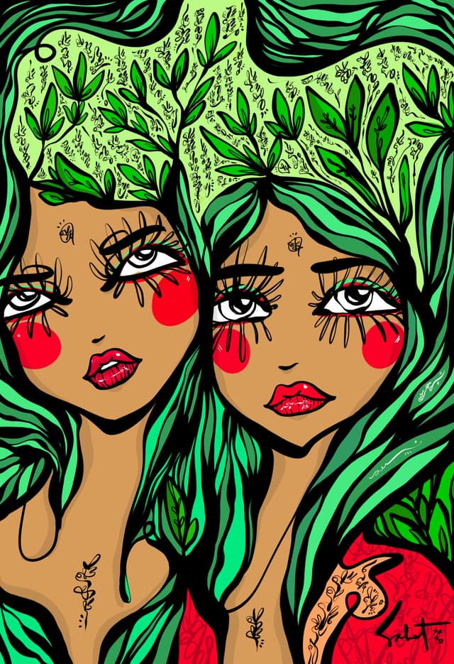 Green hearts 2026 Sabet 20" x 30" Gallery Canvas