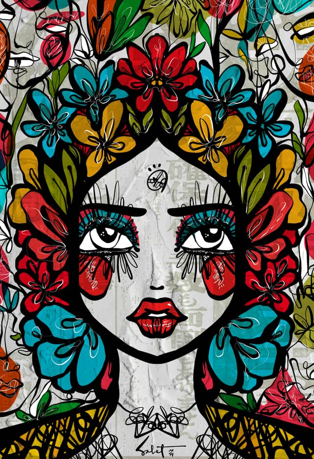Kiku Love 2021 Sabet 13" x 19" Signed Print