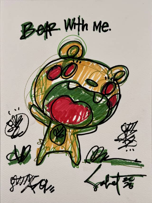 Bear with me 2026 Sabet Original 9" x 12"