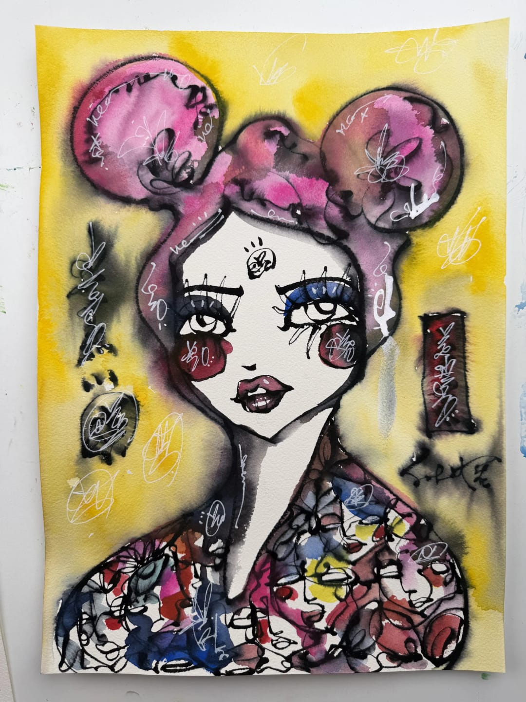 Bubble Yum 2026 Sabet 10" x 14" Original