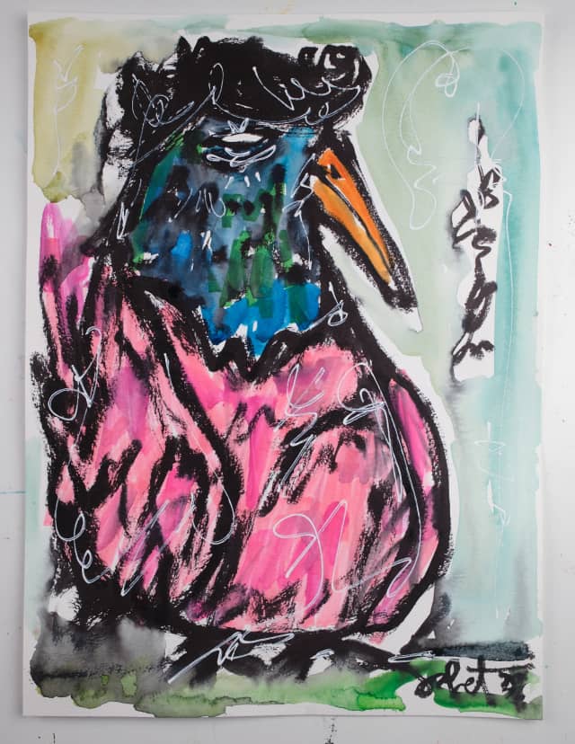 Dodo Pinku 2026 Sabet 11" x 15" Original