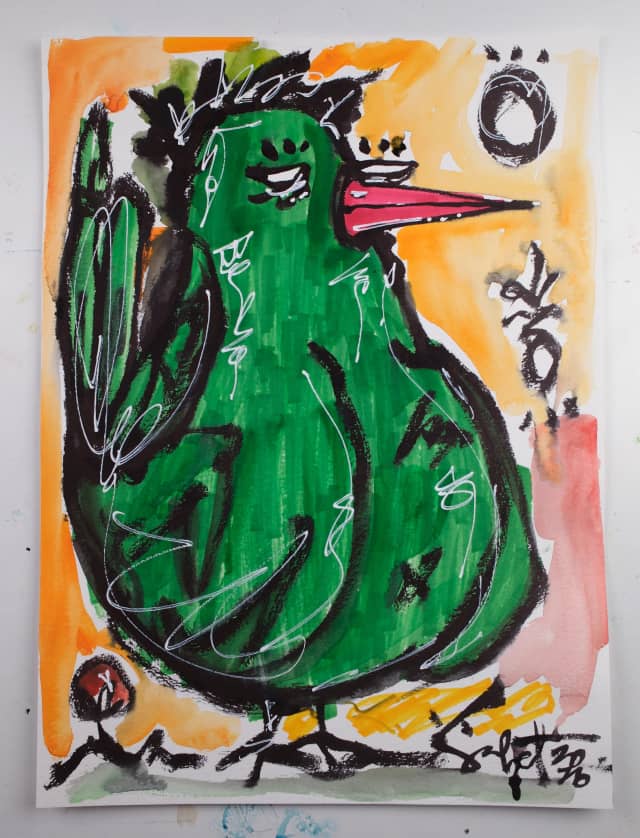 Dodo Green 2026 Sabet 11" x 15" Original