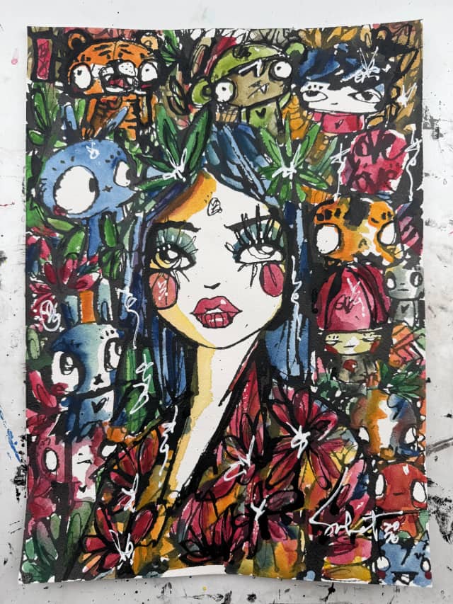 Wild Streams 2026 Sabet 10" x 14" Original