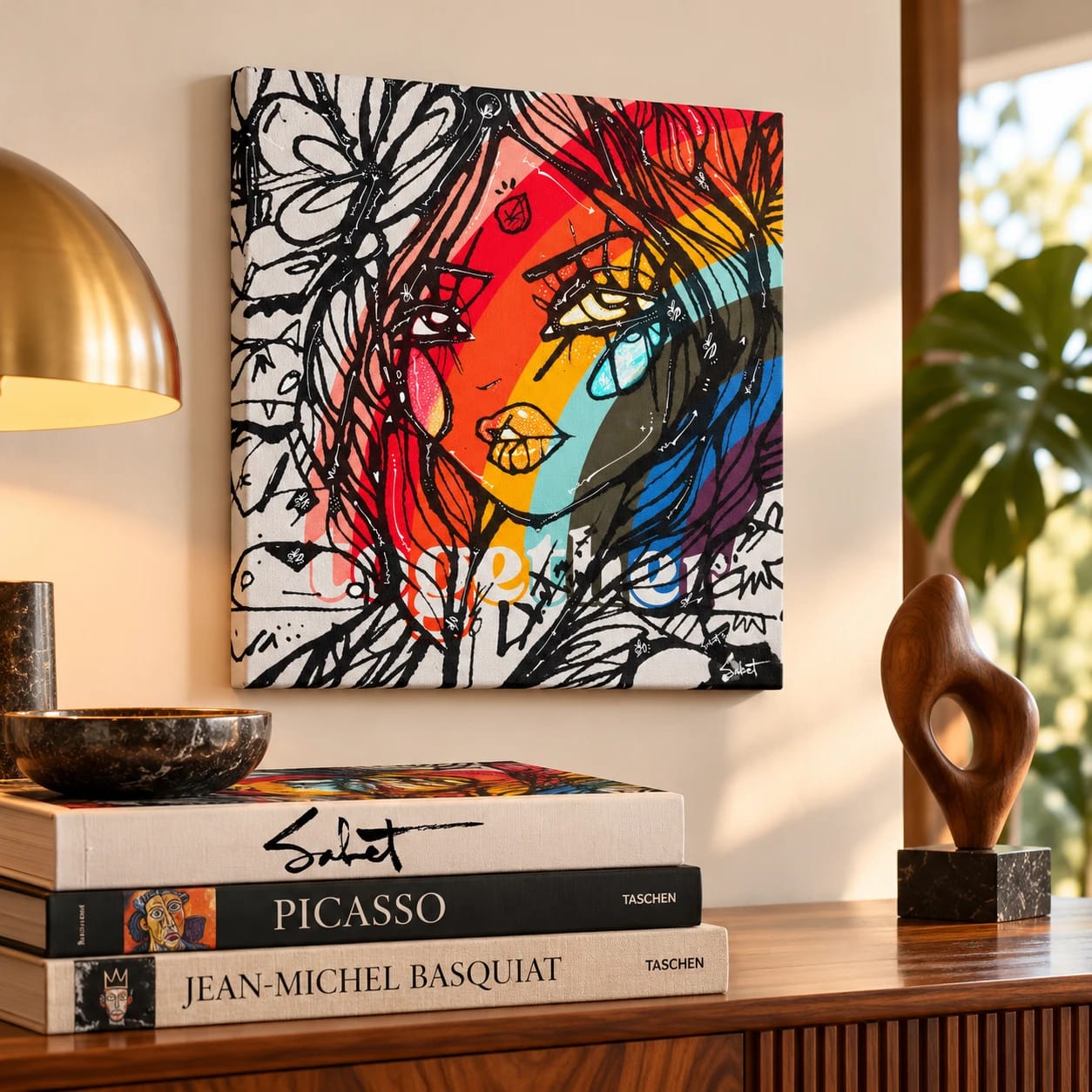 Rainbow Bright 2026 Sabet 12" x 12" Gallery Canvas