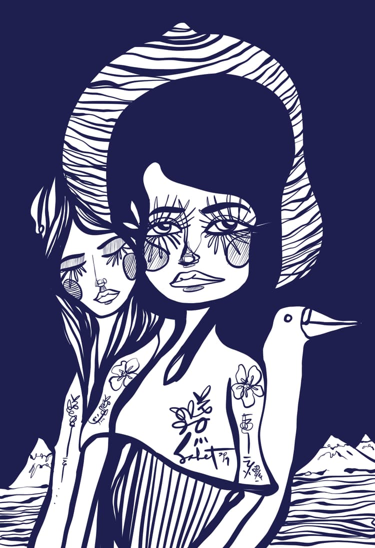 Kyotosisters 2026 Sabet 12" x 18" Giclée