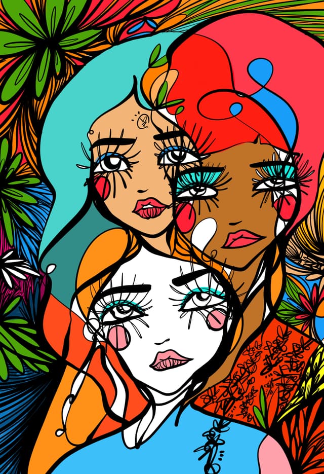 3 Hearts 2026 Sabet 12" x 18" Giclée