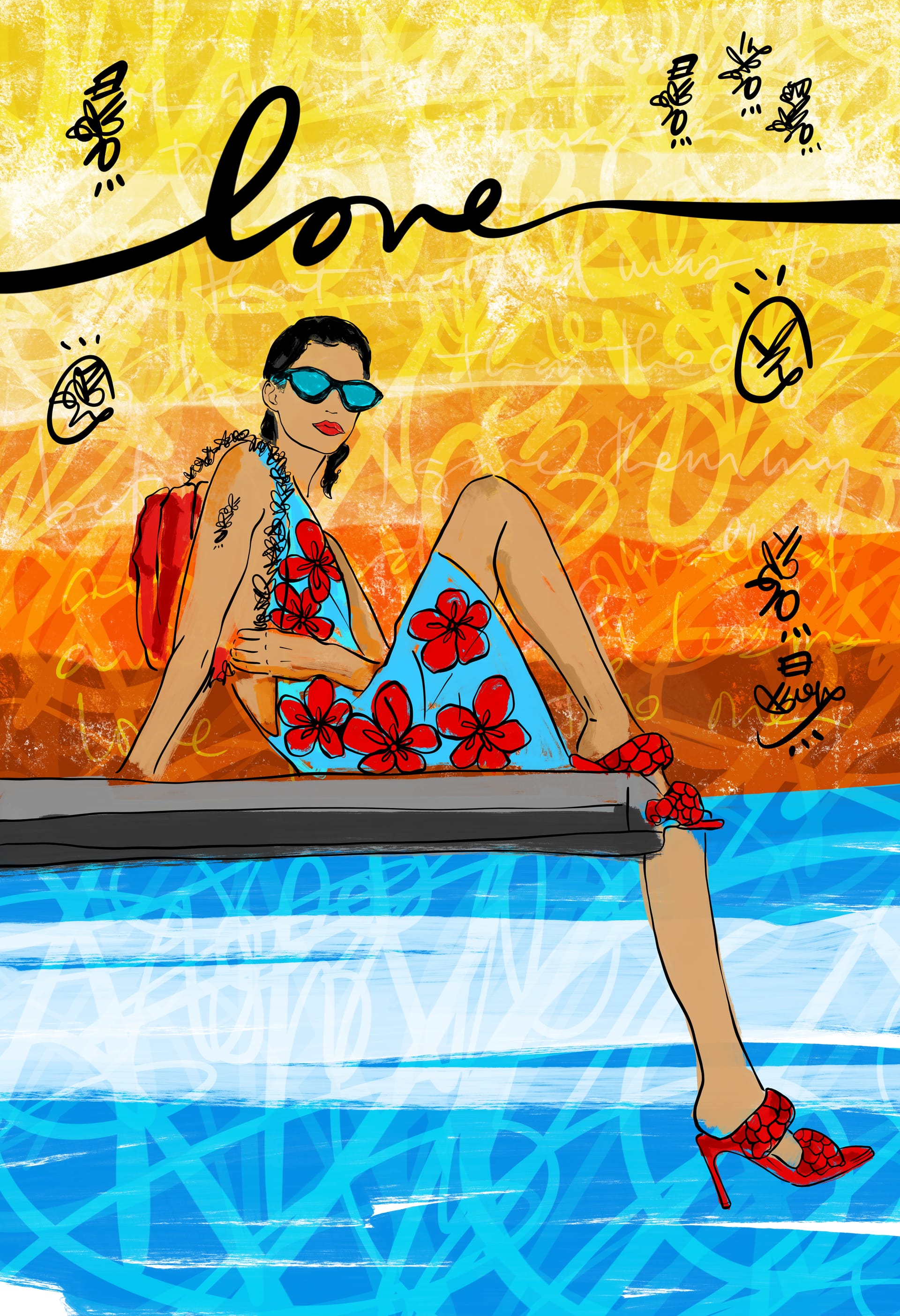 Summer love 2026 Sabet 12" x 18" Gallery Canvas