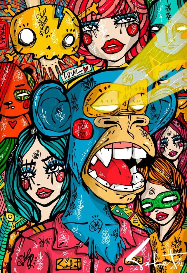 Ape activated 2026 Sabet 12" x 18" Giclée