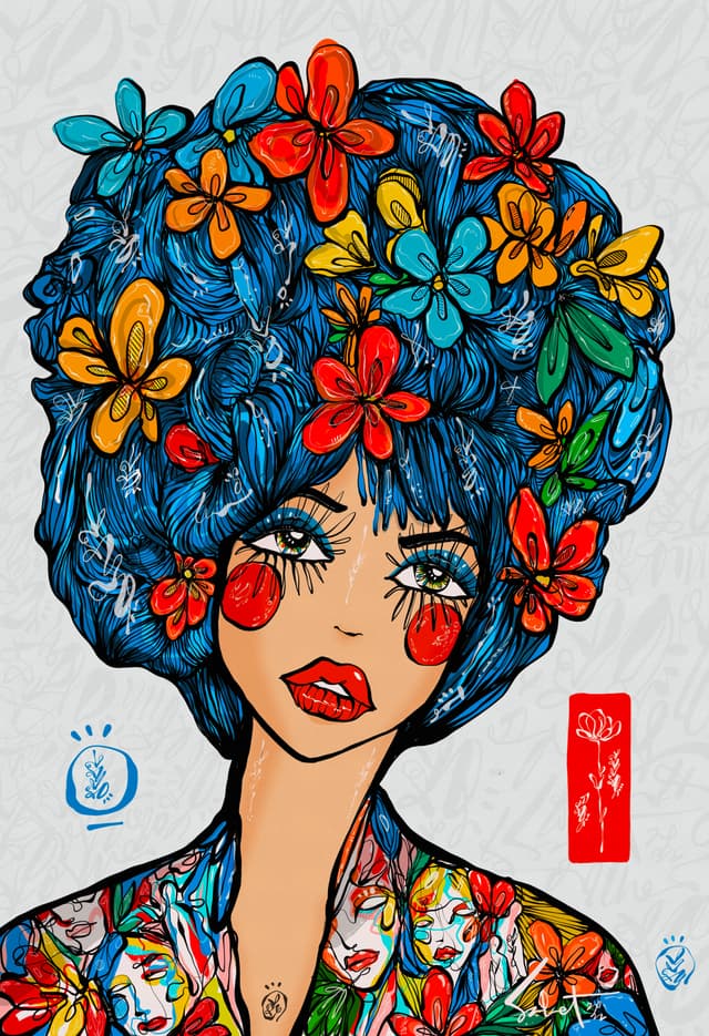 Flora Frequency Ultra 2026 Sabet 12" x 18" Giclée