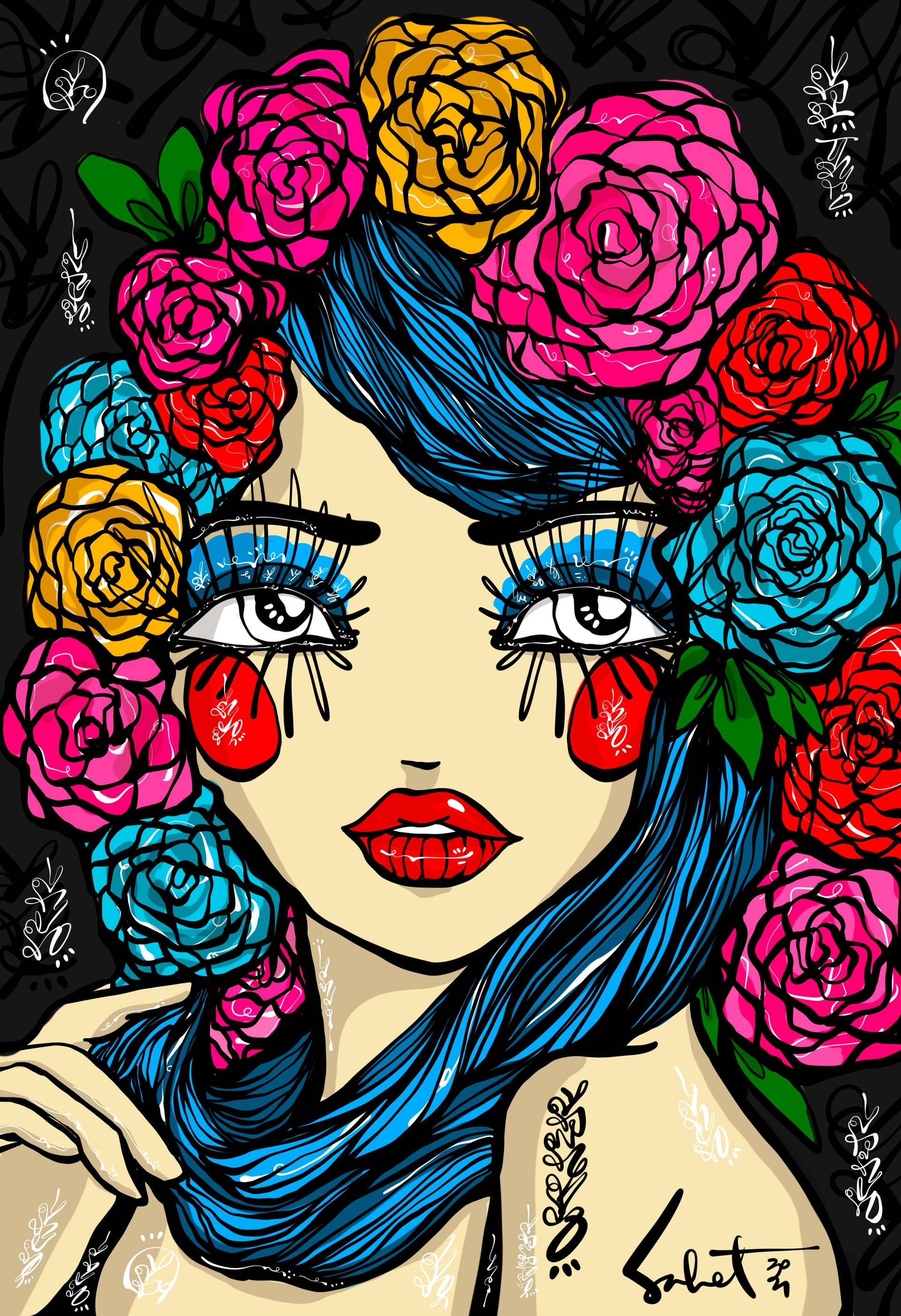 Heart Candy 2026 Sabet 12" x 18" Giclée