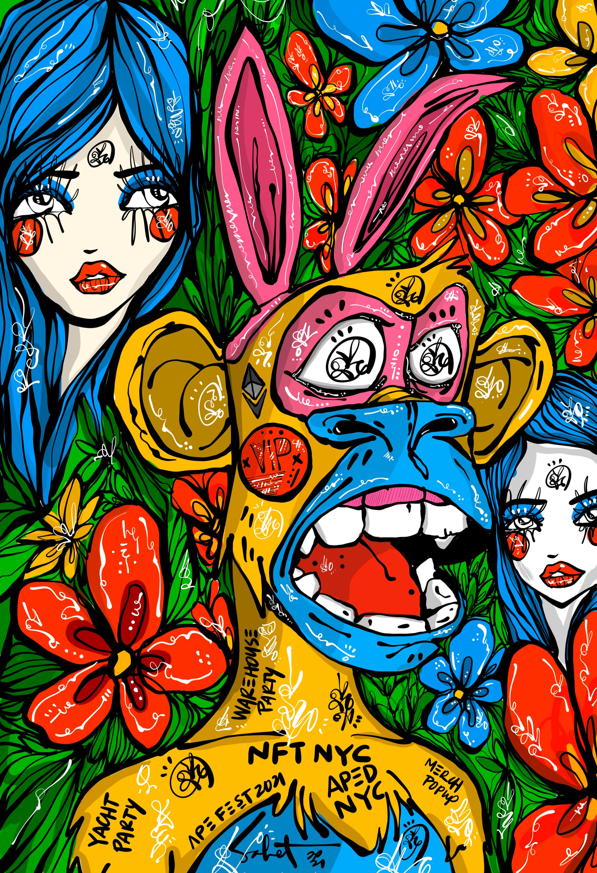 NYC PARTY 2026 Sabet 12" x 18" Giclée