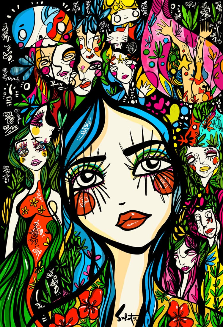 Tokyo Girl 2026 Sabet 12" x 18" Giclée