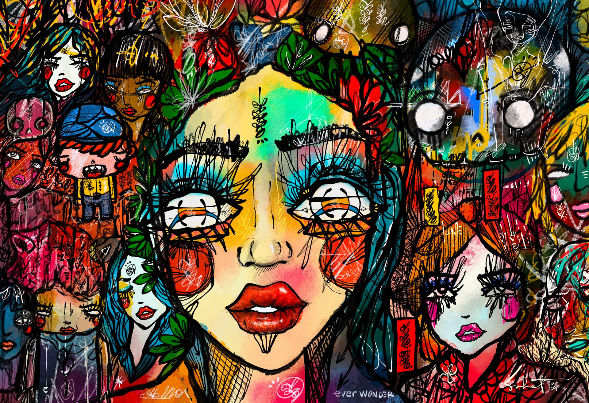 Twin Flame 2026 Sabet 12" x 18" Giclée
