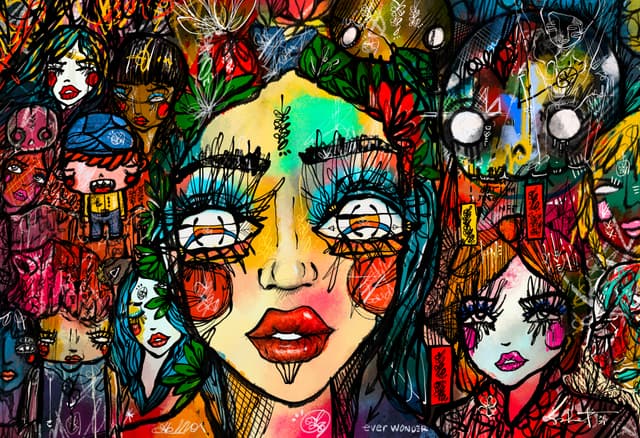 Twin Flame 2026 Sabet 12" x 18" Giclée