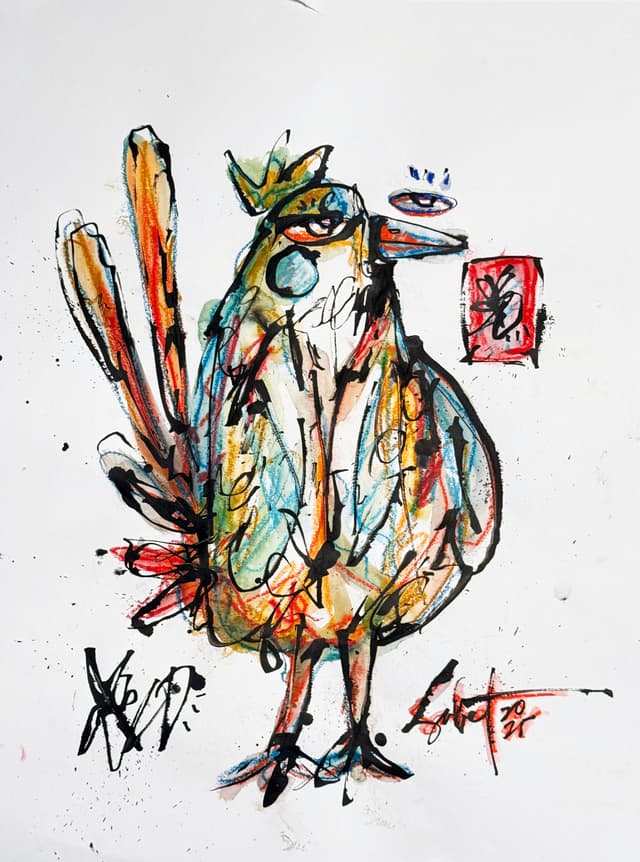 Dodo Heart 2026 Sabet 12" x 18" Giclée