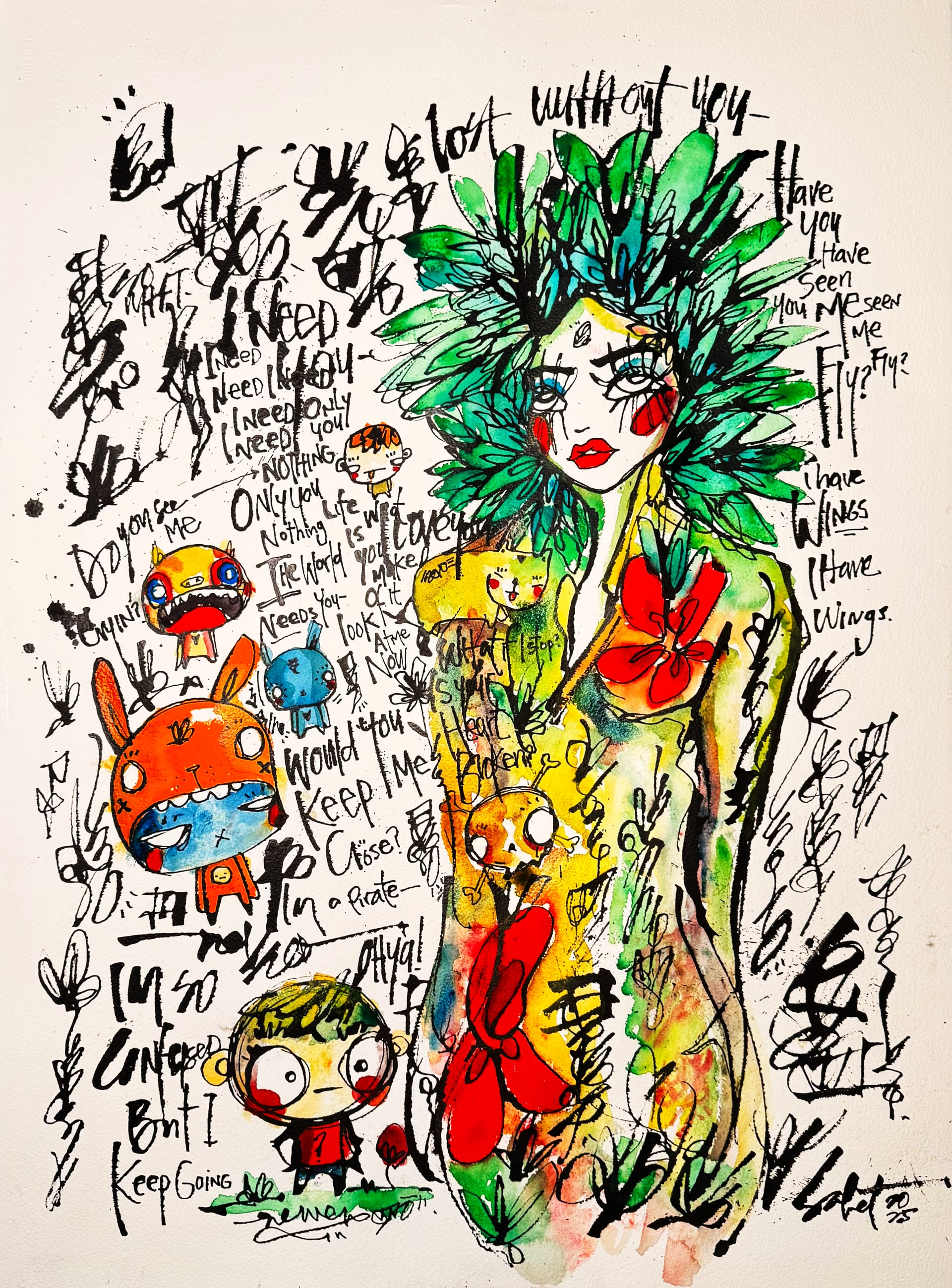 I Need You 2026 Sabet 12" x 18" Giclée