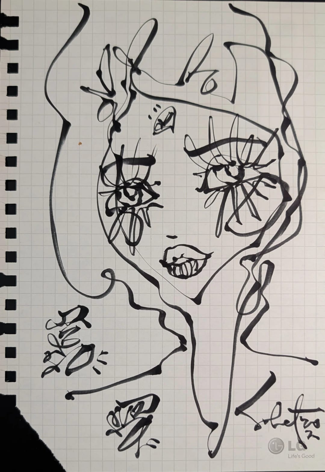 Untitled, hand-drawn ink on paper