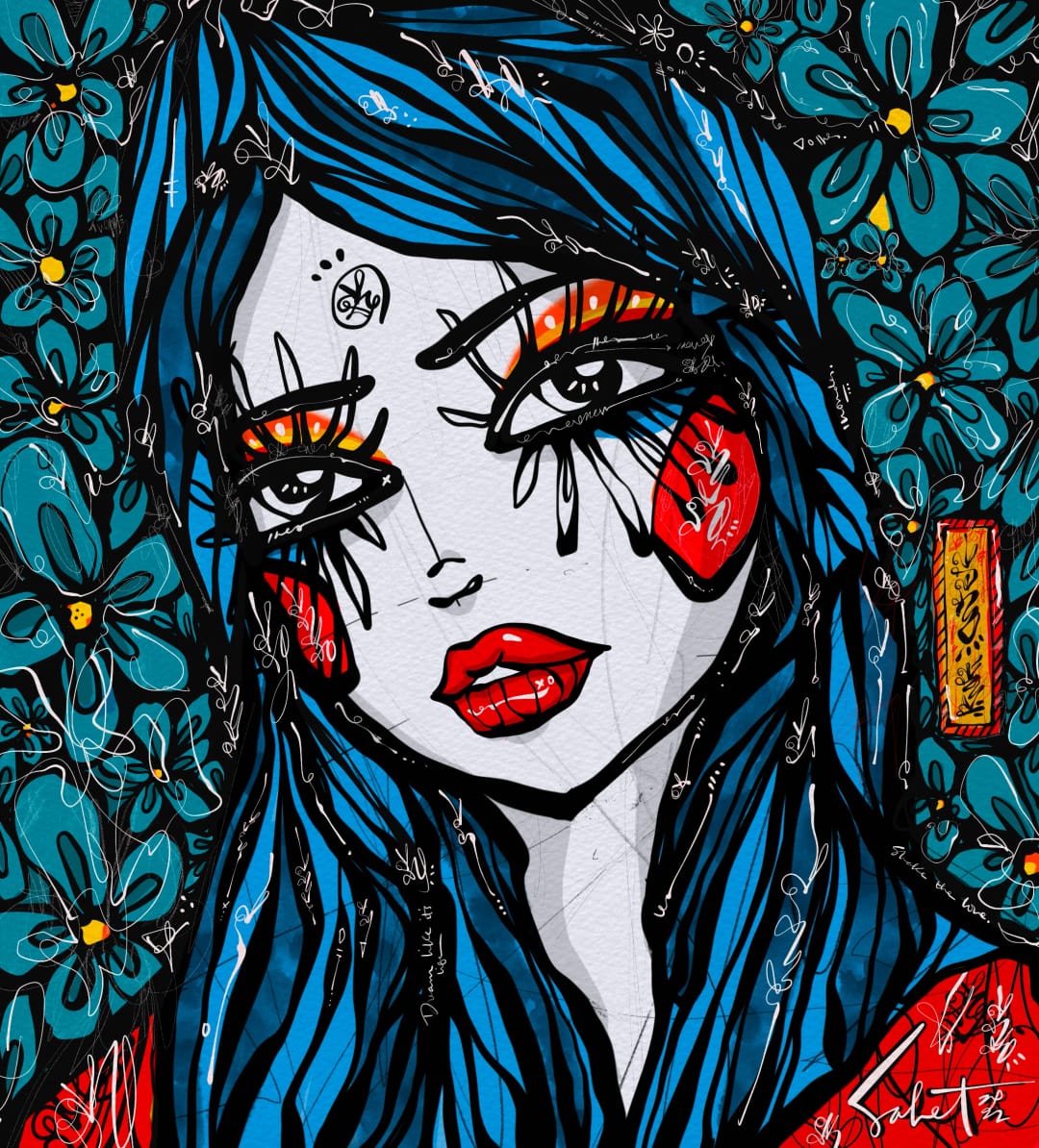 Wanderlust 2022 Sabet 13" x 19" Mixed Media Original