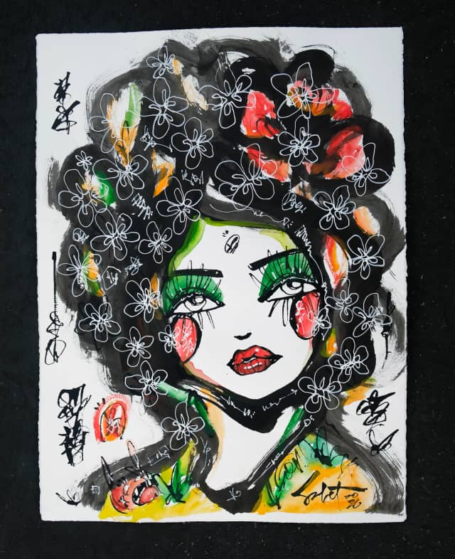 Summer Bloom Sabet Original 22" x 30"