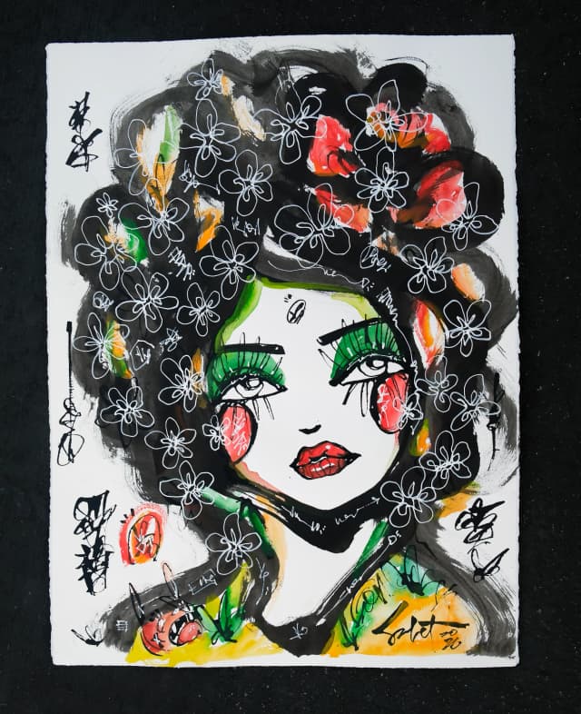 Summer Bloom Sabet Original 22" x 30"