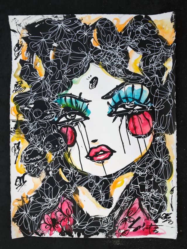 Fearless Sabet Original 22" x 30"