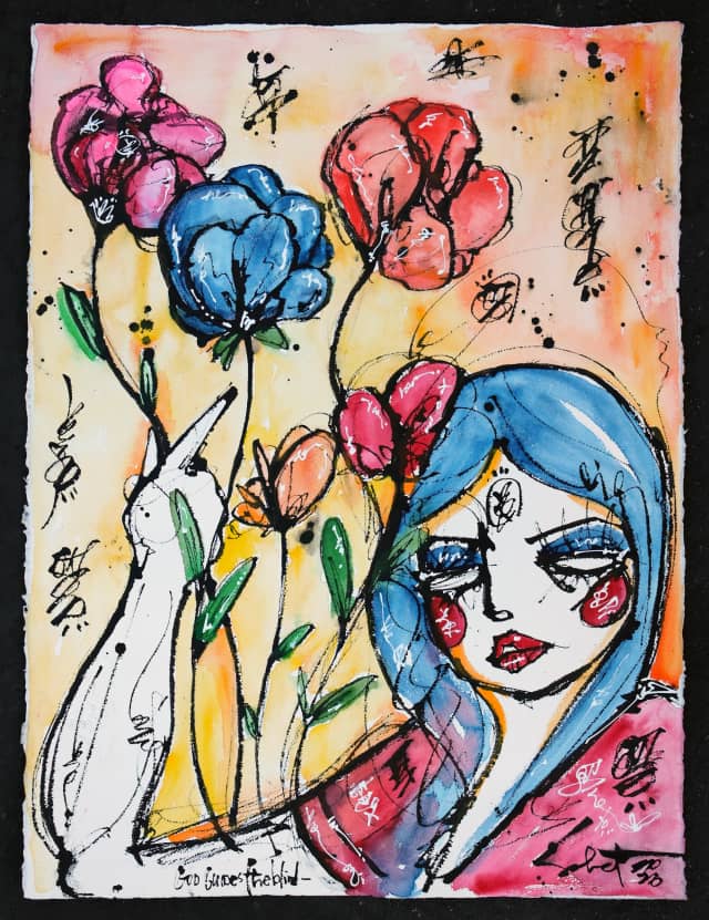 Sky Fall 2026 Sabet 22" x 30" Original