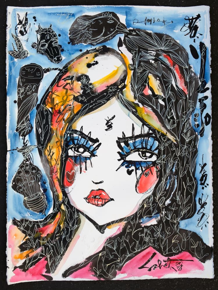 Koi Pond 2026 Sabet 22" x 30" Original