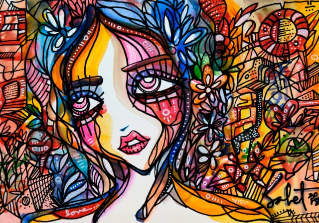 Vgate 2026 Sabet 13" x 19" Mixed Media Original