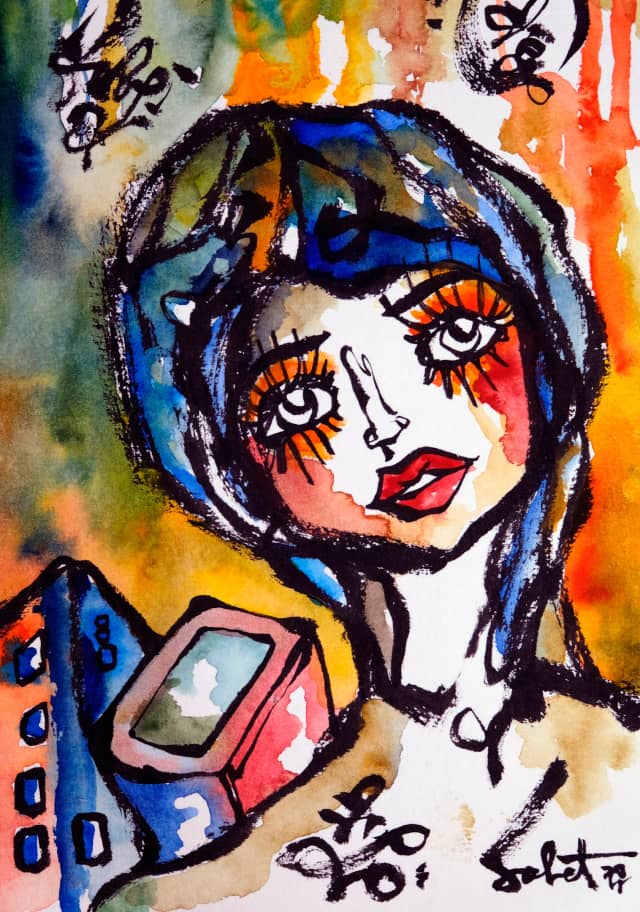 Driver 2026 Sabet 13" x 19" Mixed Media Original