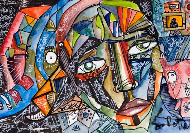 Feel 2026 Sabet 13" x 19" Mixed Media Original