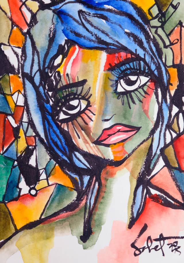 Riversalt 2026 Sabet 13" x 19" Mixed Media Original
