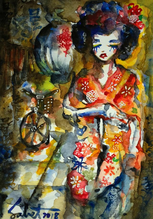 A beautiful Sight 2026 Sabet 13" x 19" Mixed Media Original