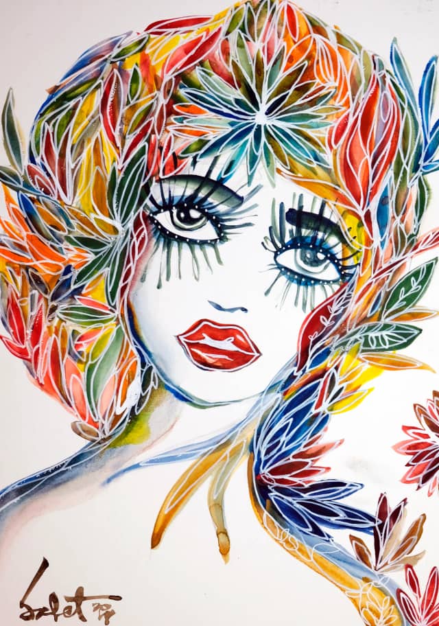 Child Wild 2026 Sabet 13" x 19" Mixed Media Original