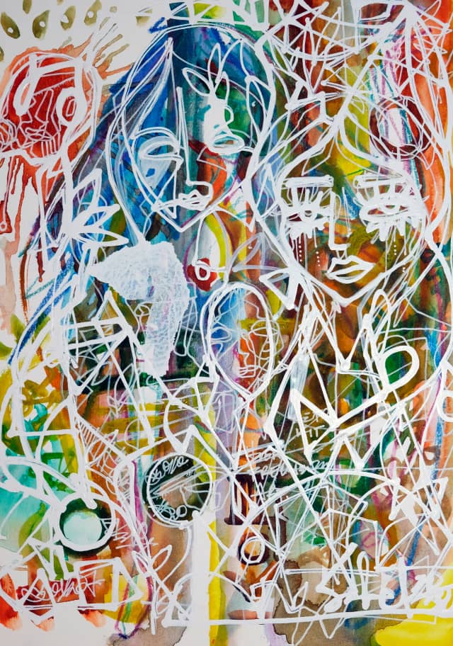 Mischif 2026 Sabet 13" x 19" Mixed Media Original