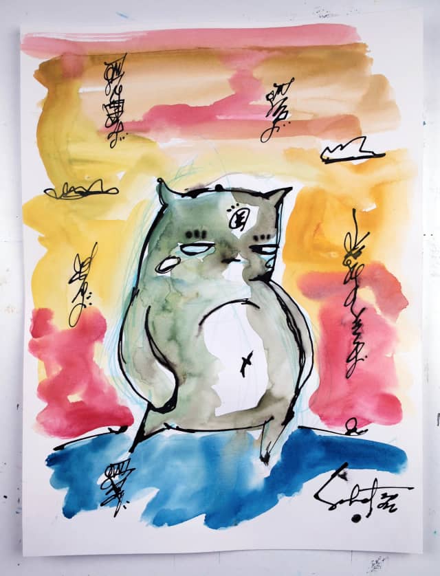 Puddles 2026 Sabet 9" x 12" original