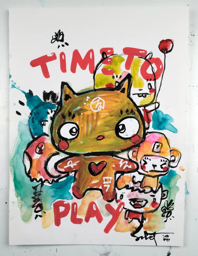 Playtime 2026 Sabet 9" x 12" original