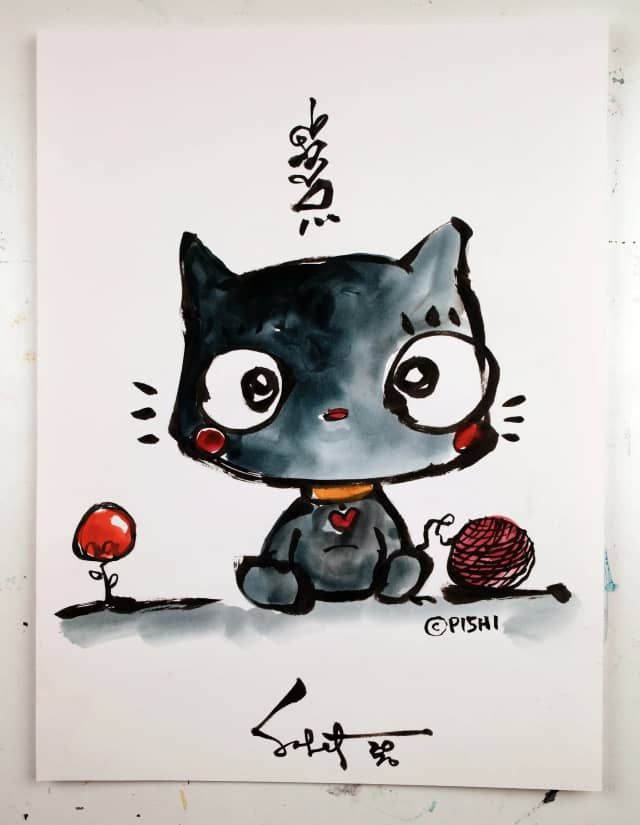 Pishi One 2026 Sabet 9" x 12" original