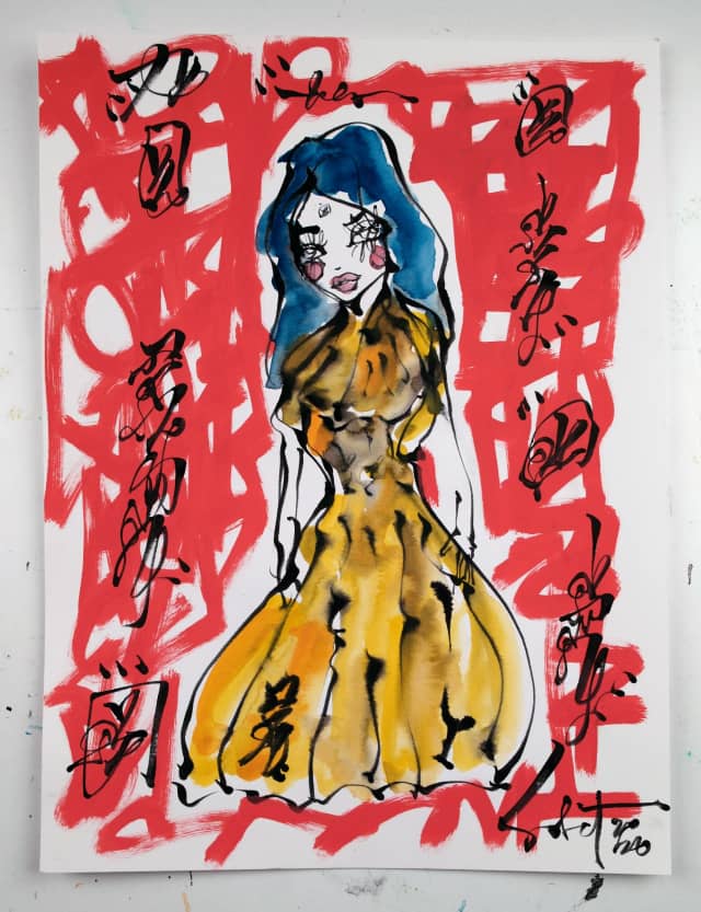 Mellowyellow 2026 Sabet 9" x 12" original